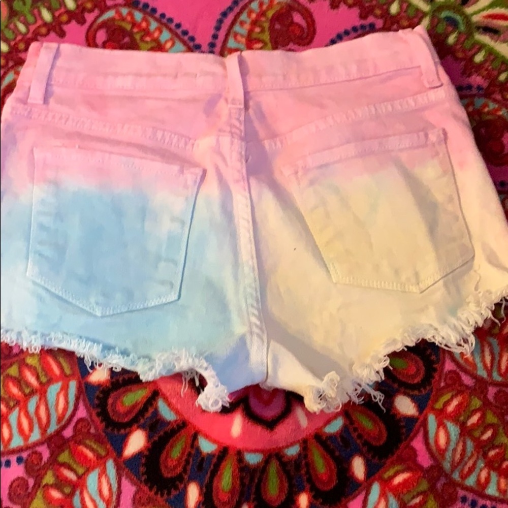 O2 denim tie dye shorts - Picture 2 of 3